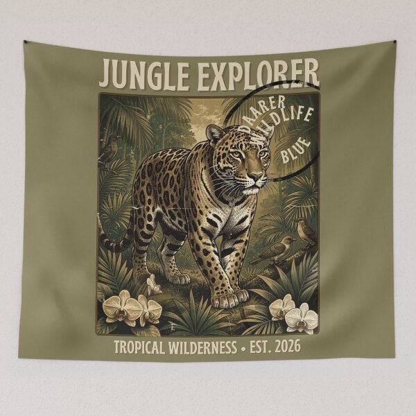 Item preview,  Jungle Explorer Vintage Stamp T-Shirt – Retro Wildlife Adventure Graphic Tee** designed and sold by CallisC-Arts.