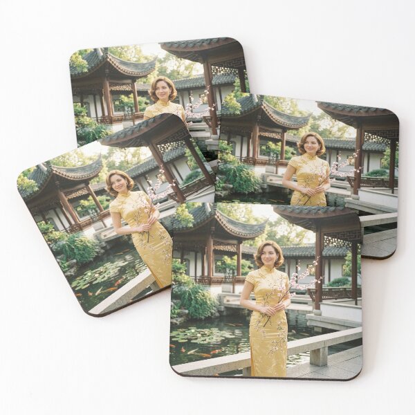 Item preview, Lady With Cherry Blossoms In East Asian Garden designed and sold by Unity+.