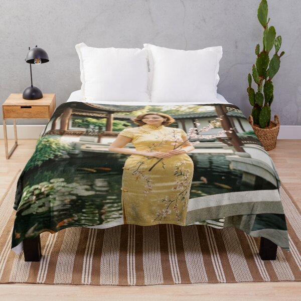 Item preview, Lady With Cherry Blossoms In East Asian Garden designed and sold by Unity+.
