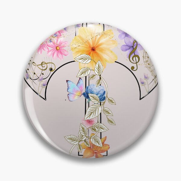 Item preview, "The Axe of Harmony - Floral and Musical Design" designed and sold by Diseño que alegran tu día.