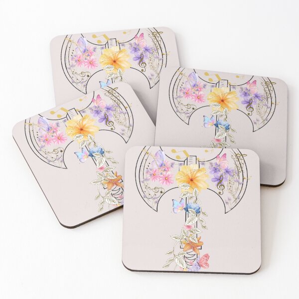 Item preview, "The Axe of Harmony - Floral and Musical Design" designed and sold by Diseño que alegran tu día.