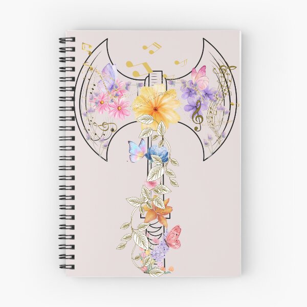 Item preview, "The Axe of Harmony - Floral and Musical Design" designed and sold by Diseño que alegran tu día.