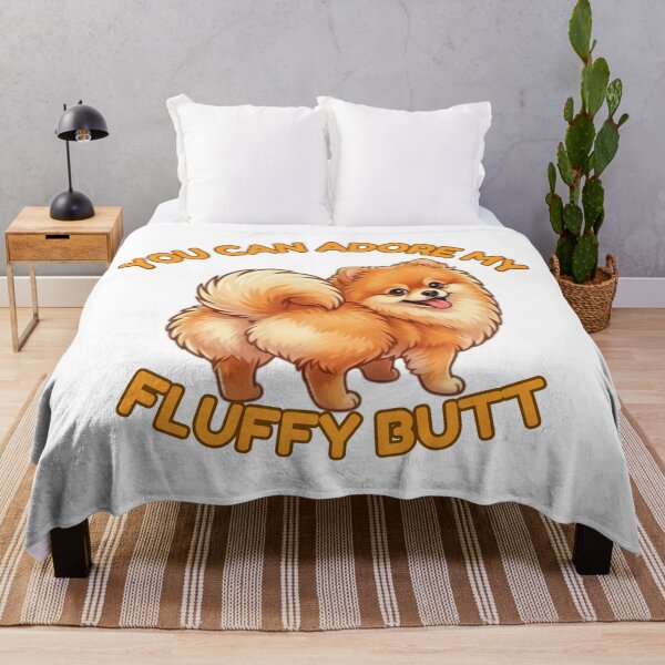Item preview, You Can Adore My Fluffy Butt – Cute Pomeranian Dog Meme designed and sold by DailyStruggleCo.