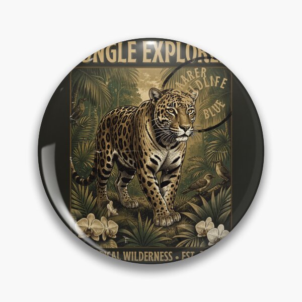 Item preview,  Jungle Explorer Vintage Stamp T-Shirt – Retro Wildlife Adventure Graphic Tee** designed and sold by CallisC-Arts.