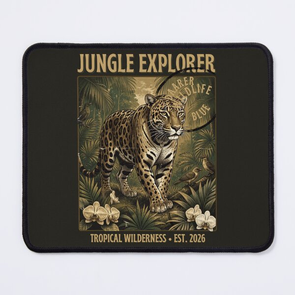 Item preview, Jungle Explorer Vintage Stamp T-Shirt – Retro Wildlife Adventure Graphic Tee** designed and sold by CallisC-Arts.