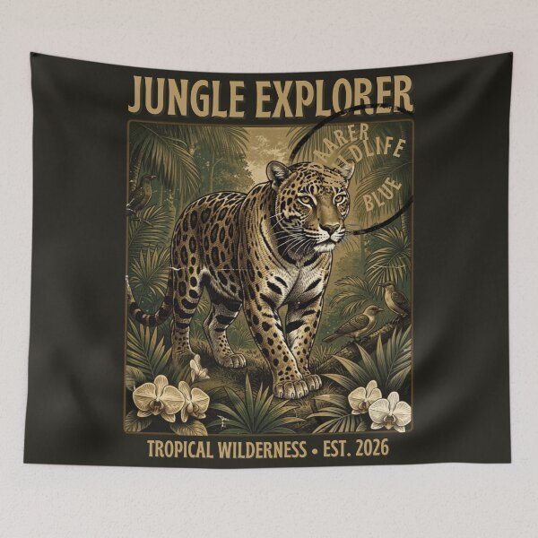 Item preview,  Jungle Explorer Vintage Stamp T-Shirt – Retro Wildlife Adventure Graphic Tee** designed and sold by CallisC-Arts.