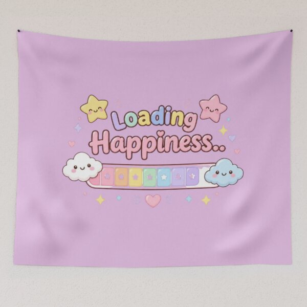 Item preview, Loading Happiness Kawaii Tee designed and sold by Stylestickers55.