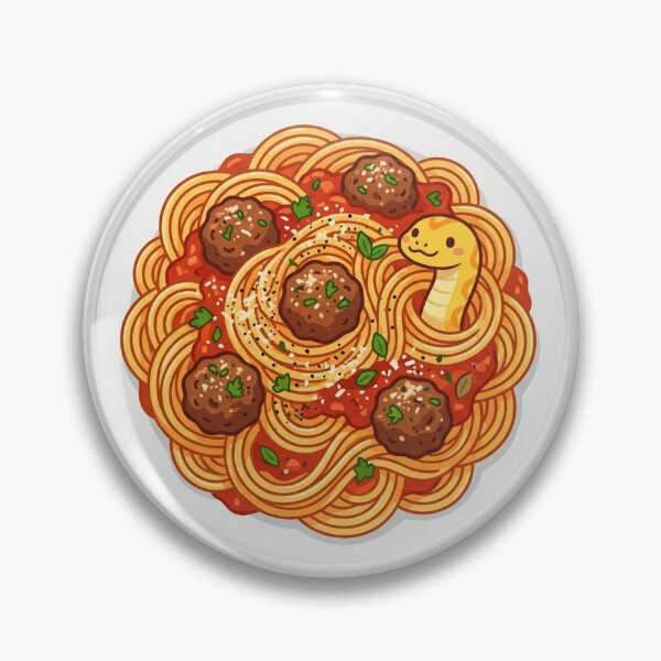 Item preview, Cute Yellow Corn Snake Spaghetti Pasta Meatball designed and sold by DuckOddity.