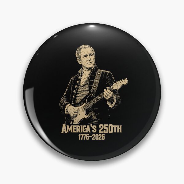 Item preview, George Bush Playing Guitar 4th Of July 250th Anniversary designed and sold by b3ida-zl.