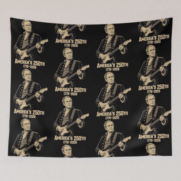 Item preview, George Bush Playing Guitar 4th Of July 250th Anniversary designed and sold by b3ida-zl.
