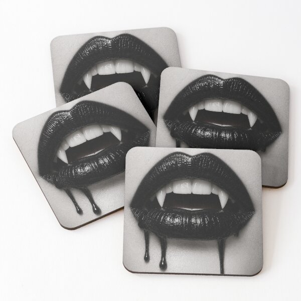 Item preview, Gothic Vampire Lips Art Print designed and sold by VelarisMoon.