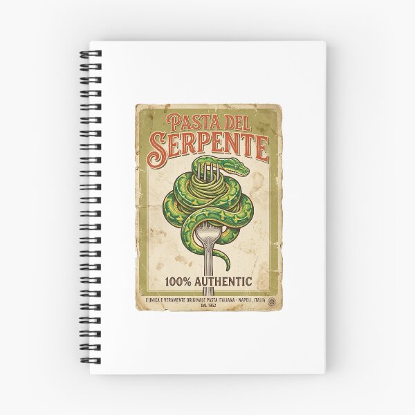 Item preview, Vintage Italian Poster Spaghetti Snake Parody Art designed and sold by DuckOddity.