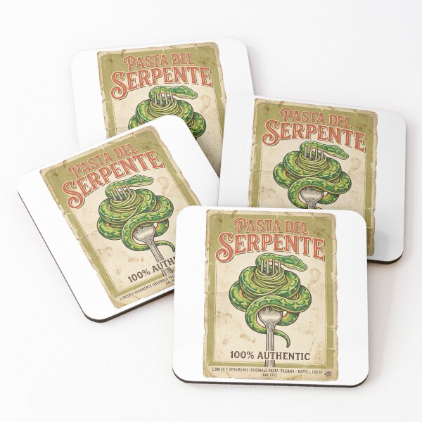 Item preview, Vintage Italian Poster Spaghetti Snake Parody Art designed and sold by DuckOddity.