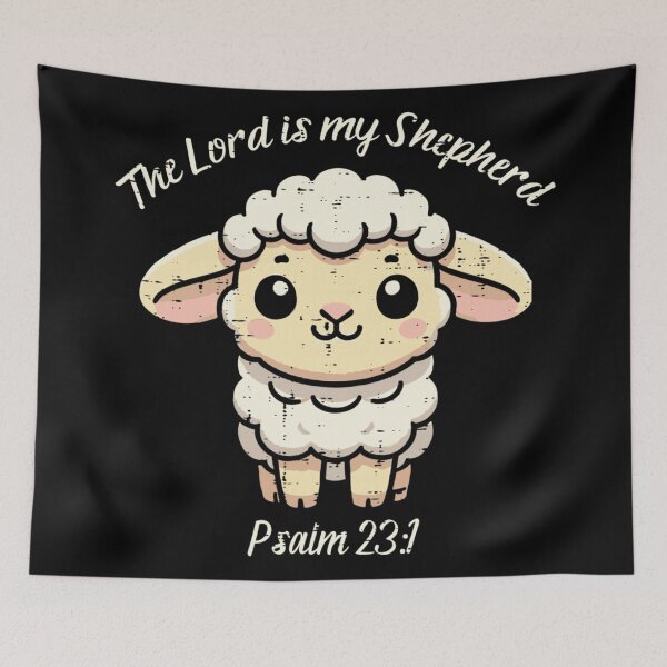 Item preview, Cute Christian Sheep The Lord Is My Shepherd Psalm Verse Kids Apparel designed and sold by EricCotanori.