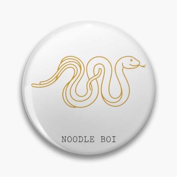 Aperçu de l'œuvre Dessin minimaliste de serpent spaghetti Noodle Boi créée et vendue par DuckOddity.
