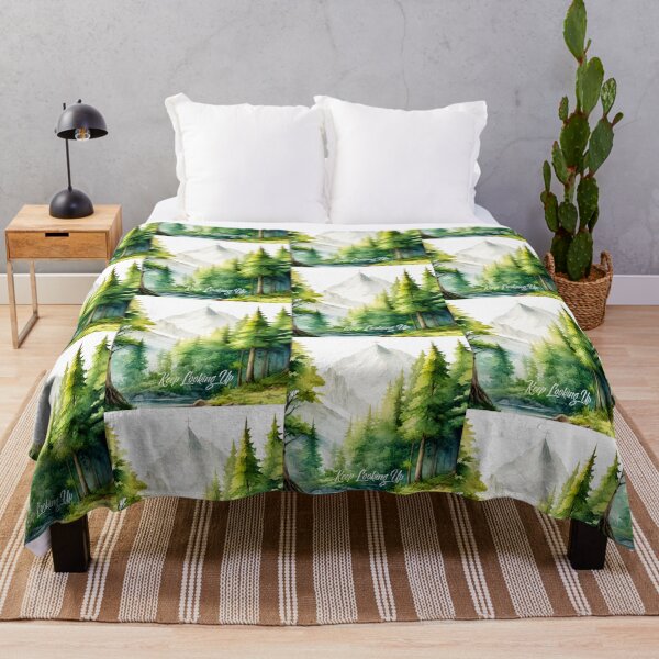 Item preview, Keep looking up Cross on the mountaintop Mountain forest and stream Christian outdoors encouraging word design designed and sold by FTLOG.