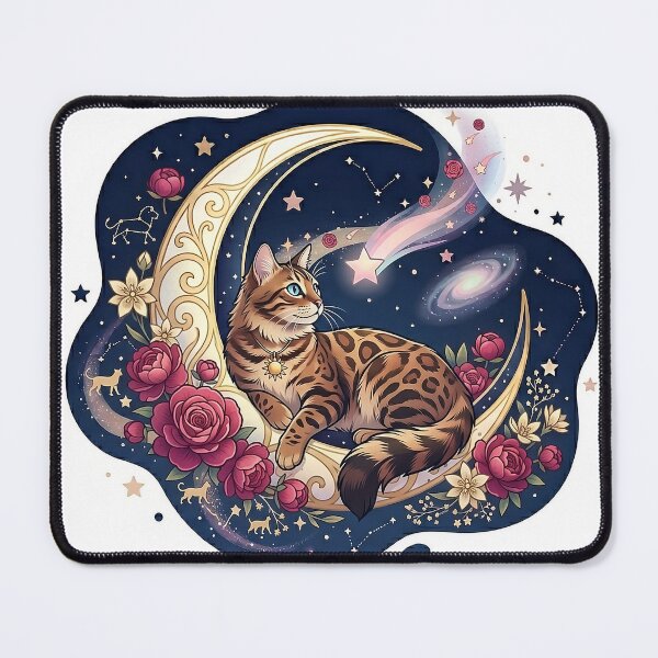 Item preview, The Star Gazer: Majestic Bengal Cat designed and sold by LunaCatLab.