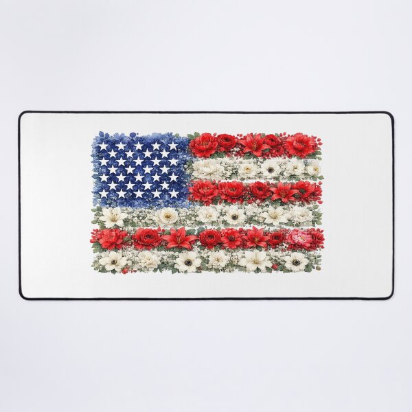 Item preview, Floral American Flag Watercolor designed and sold by PetalGarden.