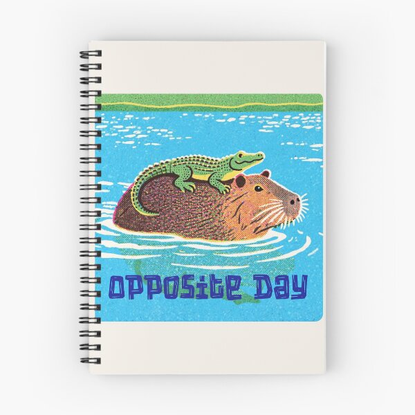 Item preview, Opposite Day Capybara and Alligator Retro Comic Style designed and sold by FIREDesignsPOD.