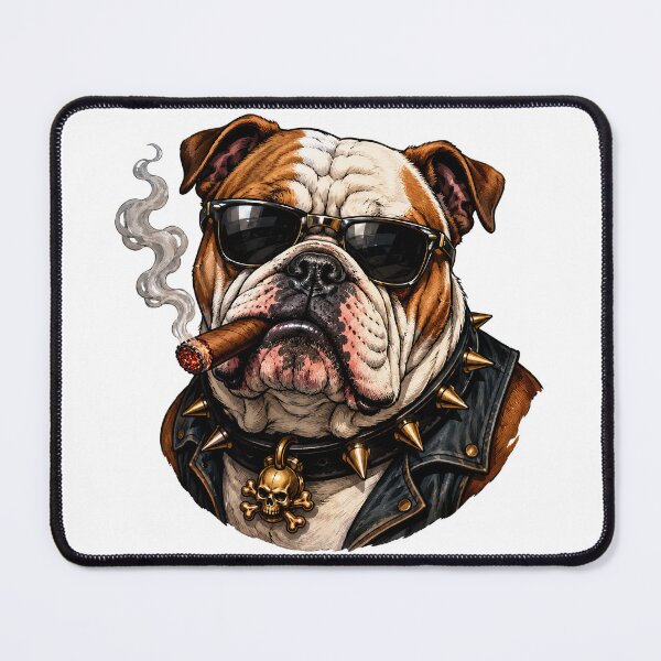 Item preview, Color Illustration of English Bulldog Smoking a Cigar designed and sold by digital-savant.
