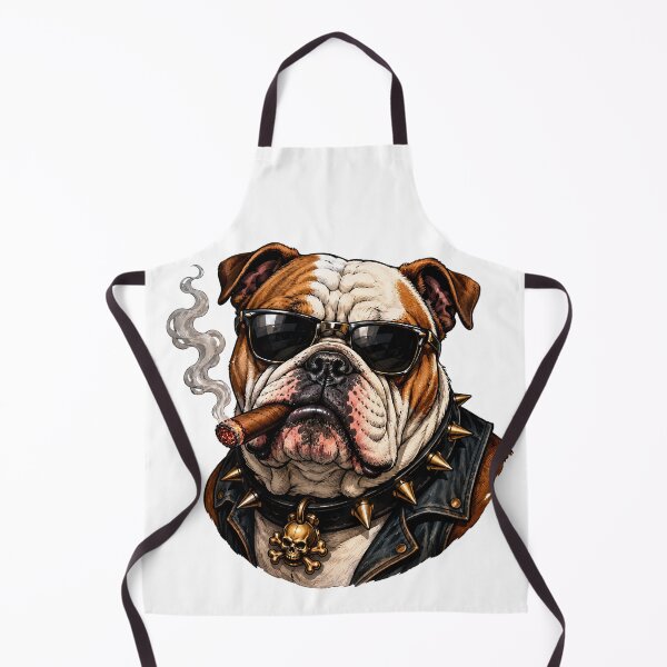 Item preview, Color Illustration of English Bulldog Smoking a Cigar designed and sold by digital-savant.
