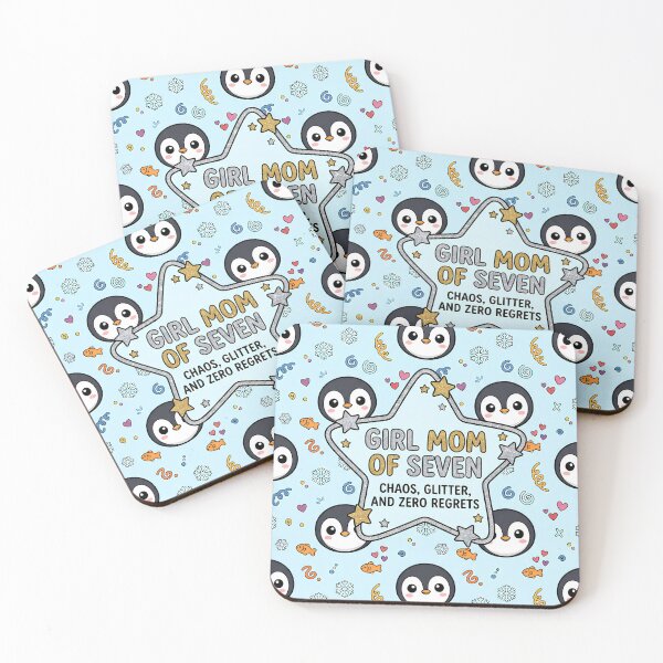 Item preview, Girl Mom of 7 Cute Penguin Pattern designed and sold by Itsheartshop.