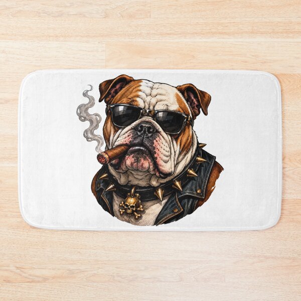 Item preview, Color Illustration of English Bulldog Smoking a Cigar designed and sold by digital-savant.