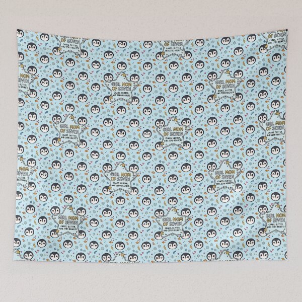 Item preview, Girl Mom of 7 Cute Penguin Pattern designed and sold by Itsheartshop.