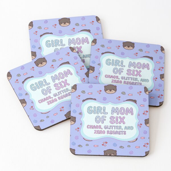 Item preview, Girl Mom of 6 Cute Otter Purple Pattern designed and sold by Itsheartshop.