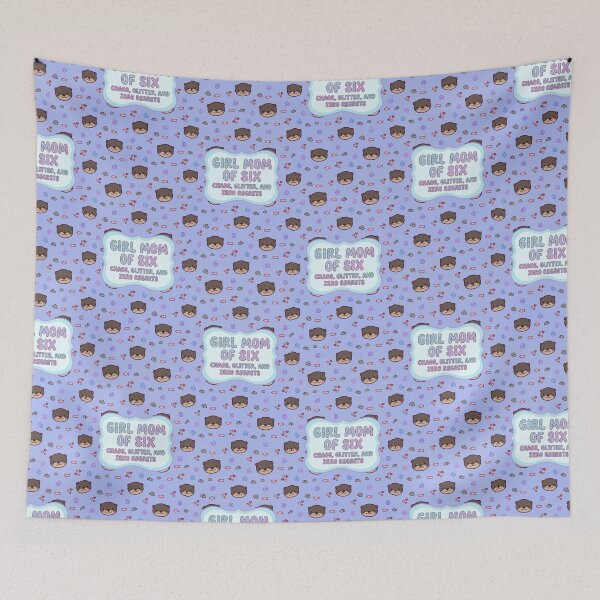 Item preview, Girl Mom of 6 Cute Otter Purple Pattern designed and sold by Itsheartshop.