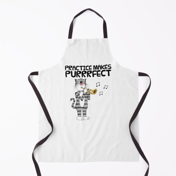 Item preview, Cat Playing Cornet, Practice Makes Purrrfect, Musician Funny designed and sold by doodlerob.