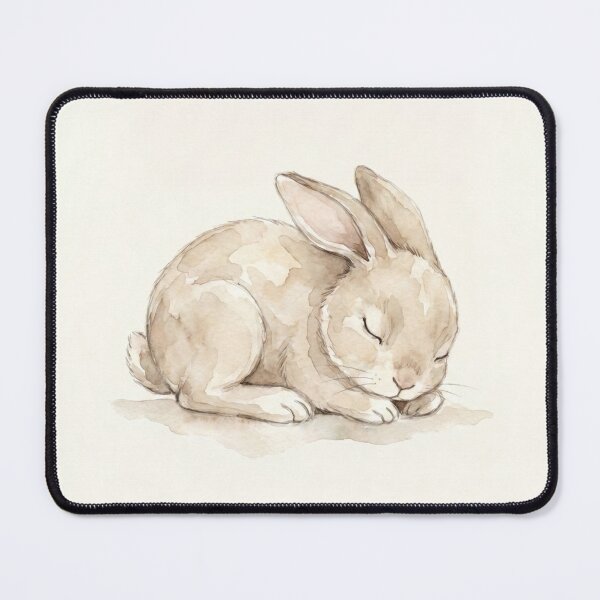 Item preview, Cute Sleeping Baby Bunny Watercolor Illustration designed and sold by drhett09.