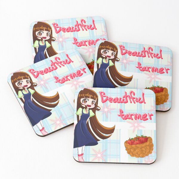 Item preview, Beautiful Farmer Anime Girl Cute Illustration designed and sold by Reemartglow-.