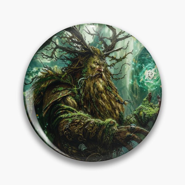 Item preview, Ancient Forest Druid Guardian | Mystical Nature Mage Fantasy Art designed and sold by DrakariArt.