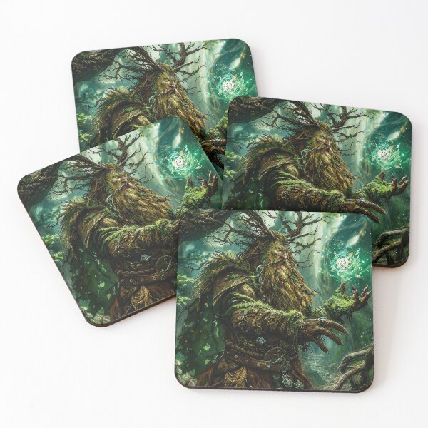 Item preview, Ancient Forest Druid Guardian | Mystical Nature Mage Fantasy Art designed and sold by DrakariArt.