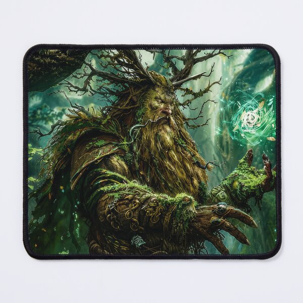 Item preview, Ancient Forest Druid Guardian | Mystical Nature Mage Fantasy Art designed and sold by DrakariArt.