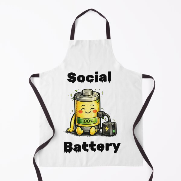 Item preview, Social Battery 100% Shirt – Fully Charged Happy Introvert Aesthetic Tee designed and sold by DesignTeamHub.