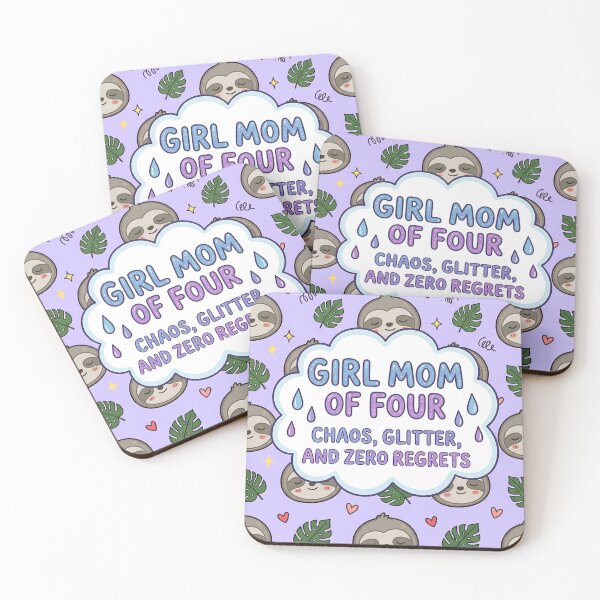 Item preview, Girl Mom of 4 Cute Sloth Pattern designed and sold by Itsheartshop.