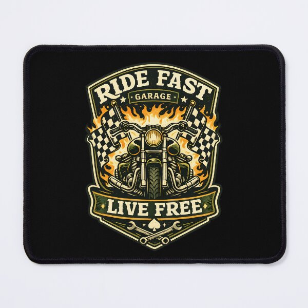 Item preview, Ride Fast Live Free Vintage Biker Garage designed and sold by Mr Lee.