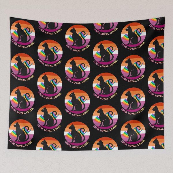 Item preview,  Cat Pride LGBTQ Cat Loud Loyal Loved Rainbow Kitten Pride designed and sold by Im-Ara.