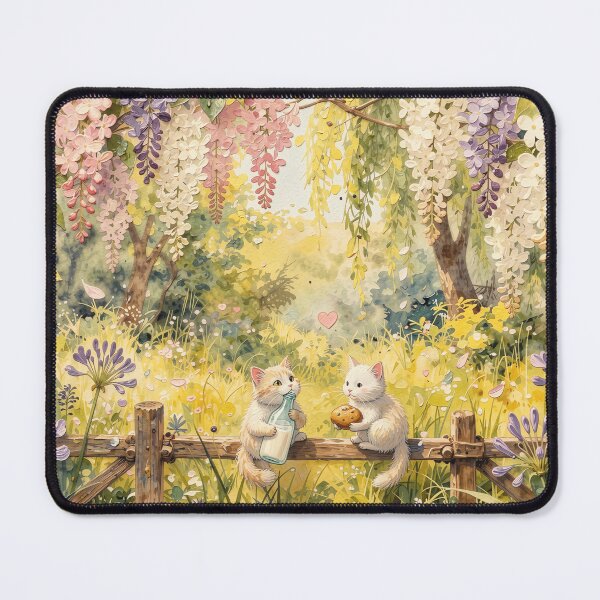 Item preview, Two Cute Kittens Under Lilac Flowers designed and sold by M-Y-A-R-T-.
