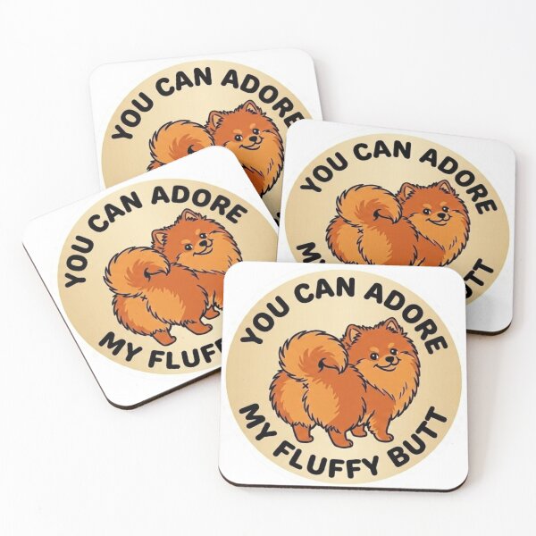 Item preview, You Can Adore My Fluffy Butt – Cute Pomeranian Doodle designed and sold by DailyStruggleCo.
