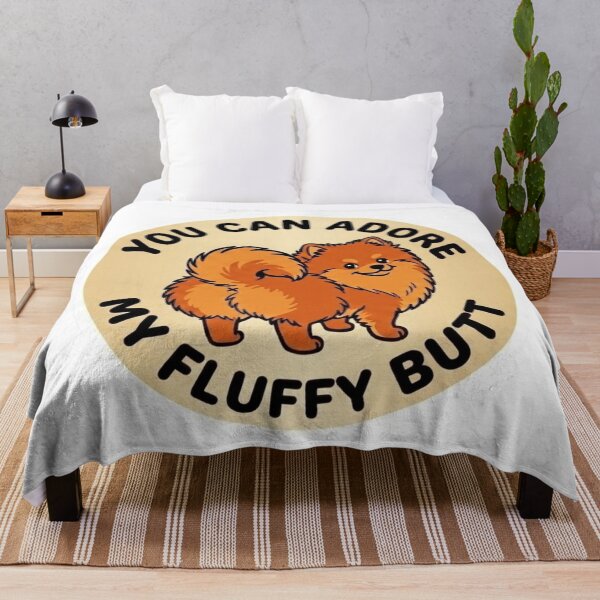 Item preview, You Can Adore My Fluffy Butt – Cute Pomeranian Doodle designed and sold by DailyStruggleCo.