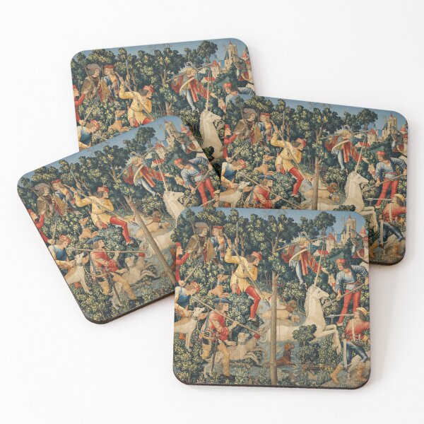 Item preview, The Unicorn Hunt (or The Unicorn Tapestry) - Medieval Tapestry Art Nouveau Unicorn Hunt for Fantasy Decor Enthusiasts designed and sold by RickE.