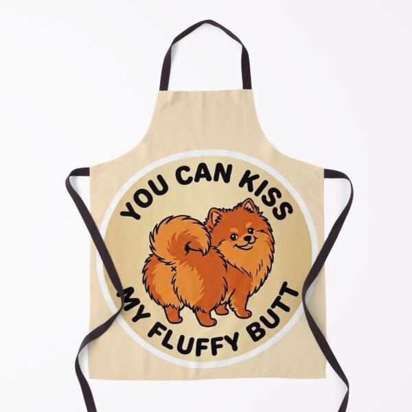 Item preview, You Can Kiss My Fluffy Butt – Cute Pomeranian Doodle designed and sold by DailyStruggleCo.