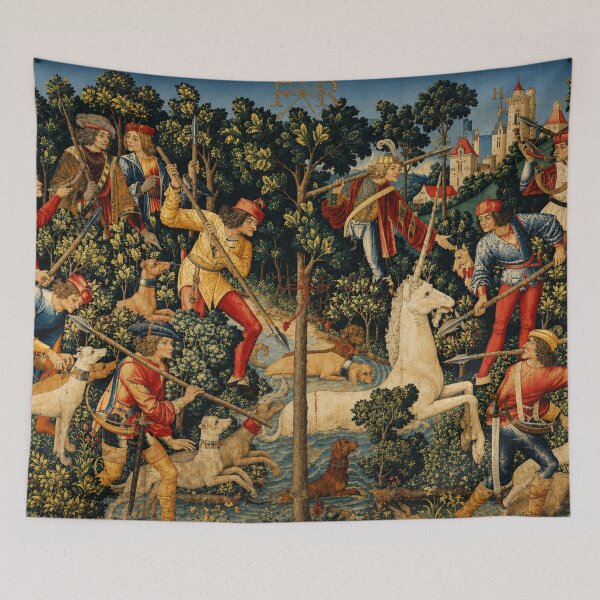 Item preview, The Unicorn Hunt (or The Unicorn Tapestry) - Medieval Tapestry Art Nouveau Unicorn Hunt for Fantasy Decor Enthusiasts designed and sold by RickE.