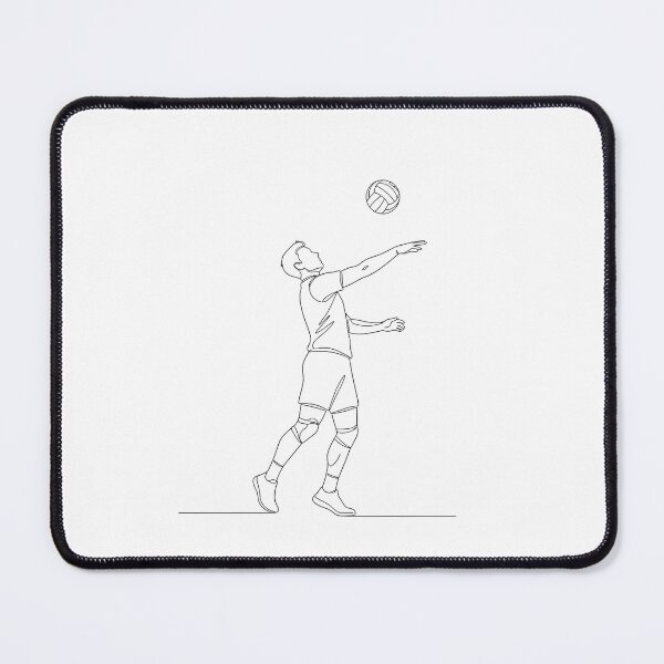 Item preview, Minimalist Volleyball Jump Serve Line Art designed and sold by DripCultureLab.