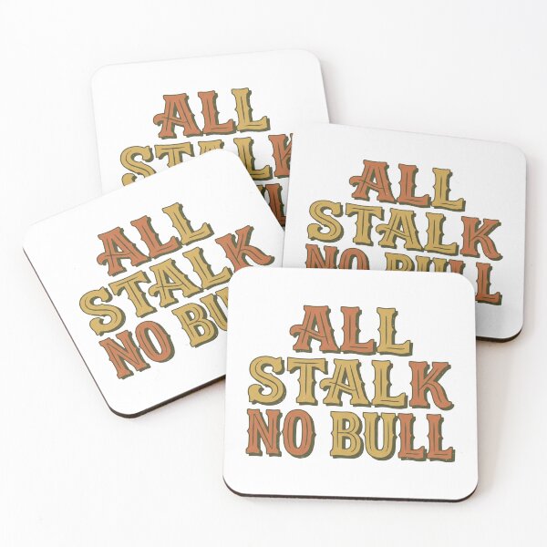 Item preview, Retro 70s Western ALL STALK NO BULL Groovy Typography designed and sold by DuckOddity.
