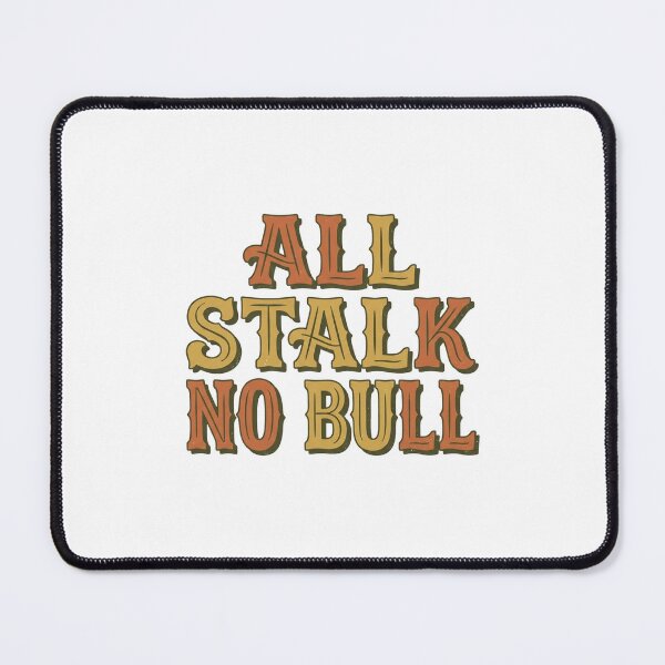 Item preview, Retro 70s Western ALL STALK NO BULL Groovy Typography designed and sold by DuckOddity.