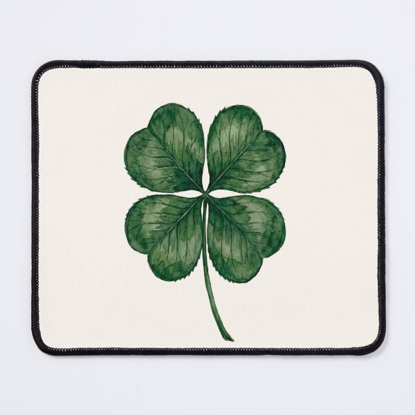 Item preview, Minimalist Four Leaf Clover Good Luck Watercolor designed and sold by MoonOpuluna.